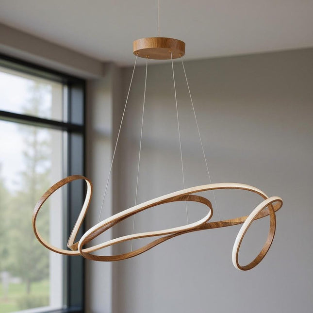 Brown Metal LED Dimmable Chandelier HomeRoots
