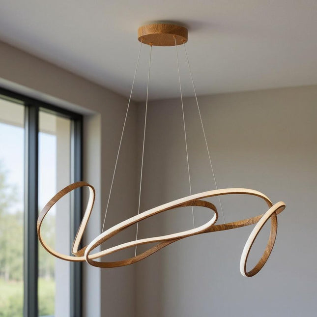 Brown Metal LED Dimmable Smart Enabled Chandelier HomeRoots