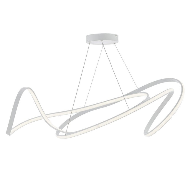 White Metal LED Dimmable Chandelier HomeRoots