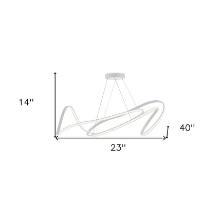 White Metal LED Dimmable Smart Enabled Chandelier HomeRoots