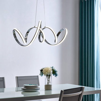 Silver Metal LED Dimmable Chandelier HomeRoots