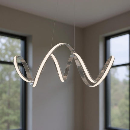 Silver Metal LED Dimmable Chandelier HomeRoots