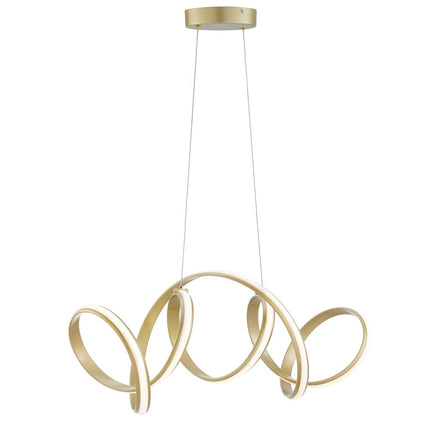Gold Metal LED Dimmable Chandelier HomeRoots