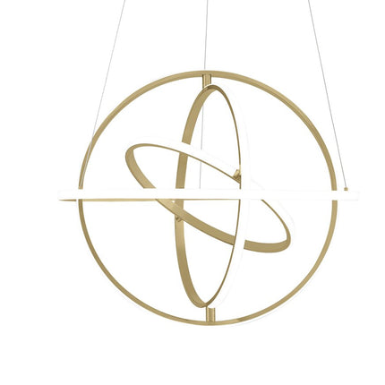 Gold Four Light Metal LED Dimmable Smart Enabled Chandelier HomeRoots