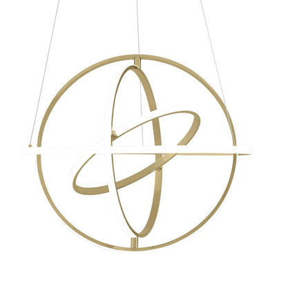 Gold Four Light Metal LED Dimmable Smart Enabled Chandelier HomeRoots