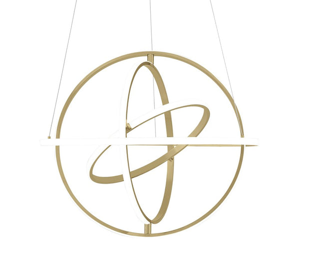 Gold Four Light Metal LED Dimmable Smart Enabled Chandelier HomeRoots