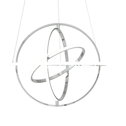 Silver Four Light Metal LED Dimmable Smart Enabled Chandelier HomeRoots
