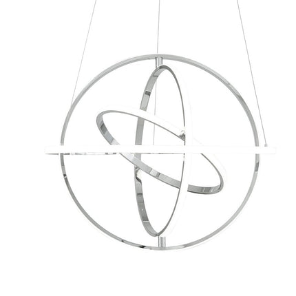 Silver Four Light Metal LED Dimmable Smart Enabled Chandelier HomeRoots