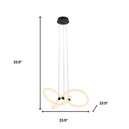 Black Metal LED Dimmable Smart Enabled Chandelier HomeRoots
