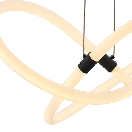 Black Metal LED Dimmable Smart Enabled Chandelier HomeRoots