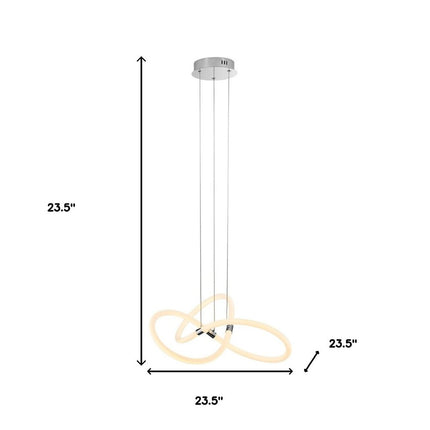 Silver Metal LED Dimmable Chandelier HomeRoots