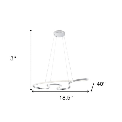 Silver Metal LED Dimmable Chandelier HomeRoots