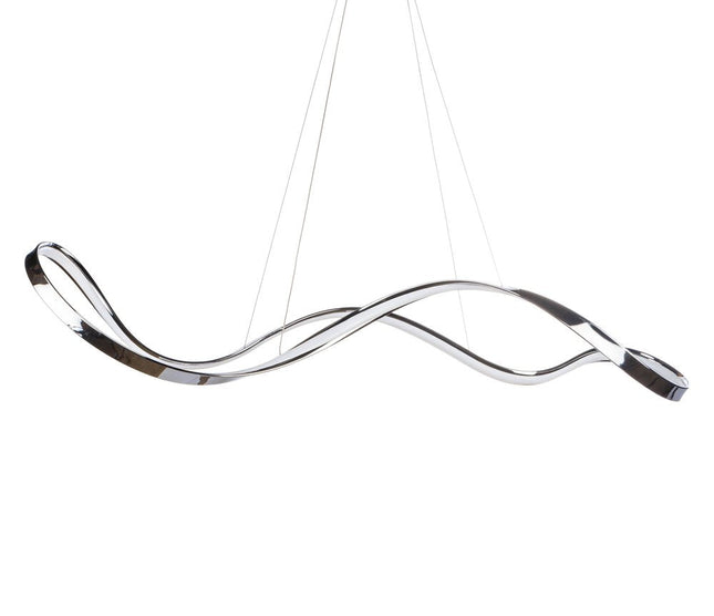 Silver Unique Statement Metal LED Dimmable Chandelier HomeRoots