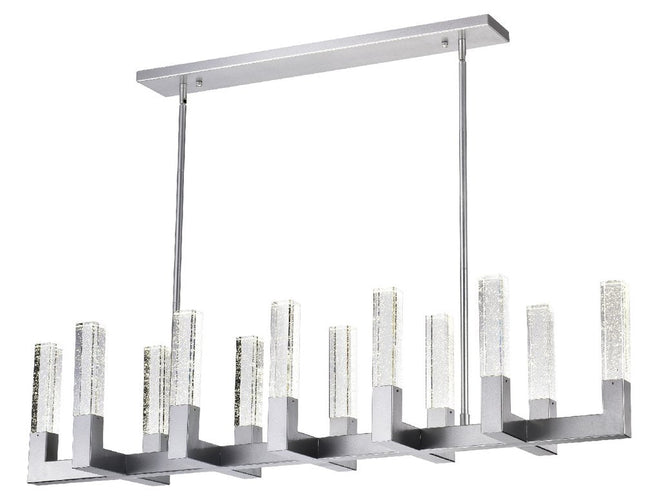 Silver And Clear Candle Style Twelve Light Metal Dimmable Chandelier With Clear Shades HomeRoots
