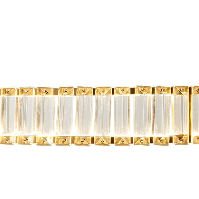 Gold And Clear Crystal LED Chandelier HomeRoots