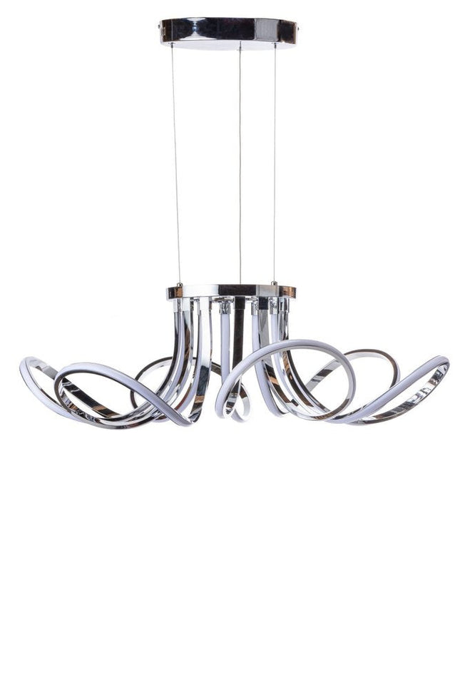 Silver Metallic Six Light Metal LED Dimmable Smart Enabled Ceiling Light HomeRoots