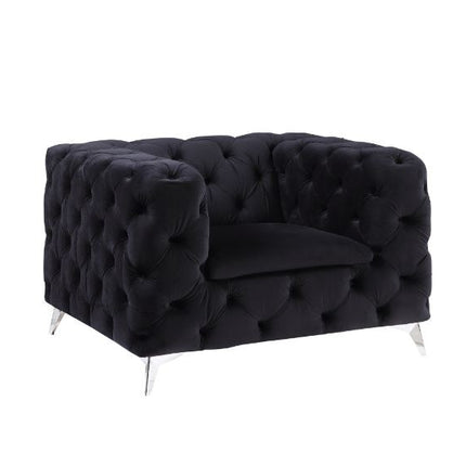 ACME 55922 Phifina Chair, Black Velvet