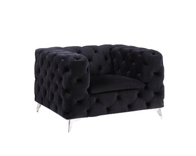 ACME 55922 Phifina Chair, Black Velvet ACME Furniture