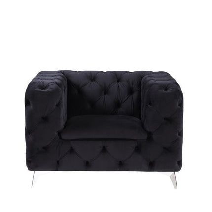 ACME 55922 Phifina Chair, Black Velvet