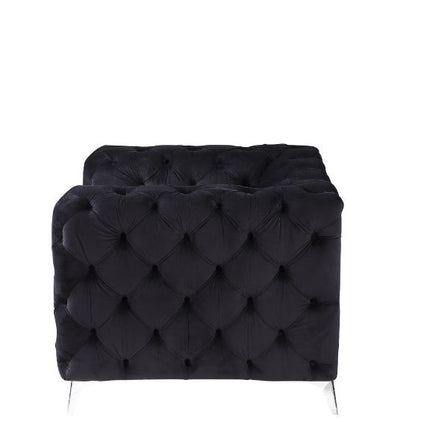 ACME 55922 Phifina Chair, Black Velvet