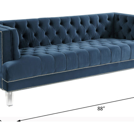 ACME 56455 Ansario Sofa, Blue Velvet