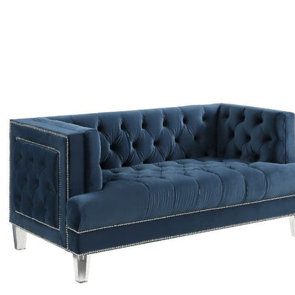 ACME 56456 Ansario Loveseat, Blue Velvet