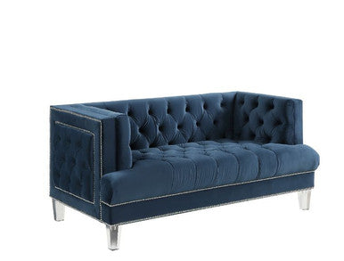 ACME 56456 Ansario Loveseat, Blue Velvet ACME Furniture