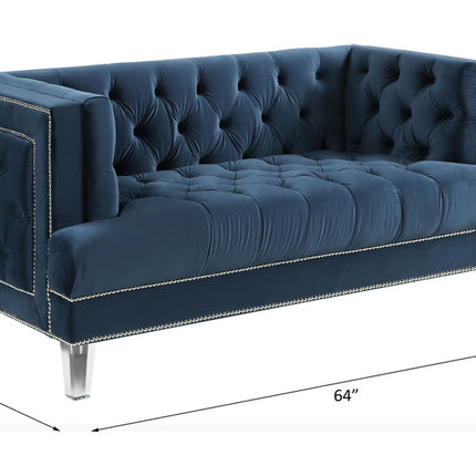 ACME 56456 Ansario Loveseat, Blue Velvet