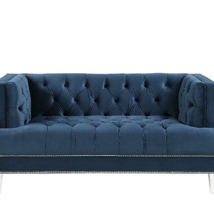 ACME 56456 Ansario Loveseat, Blue Velvet