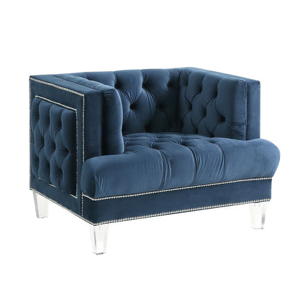 ACME 56457 Ansario Chair, Blue Velvet