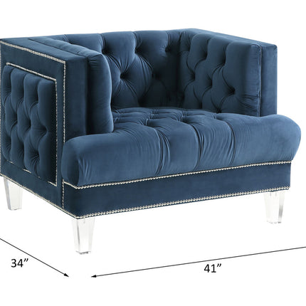 ACME 56457 Ansario Chair, Blue Velvet