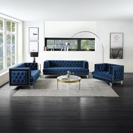 ACME 56457 Ansario Chair, Blue Velvet