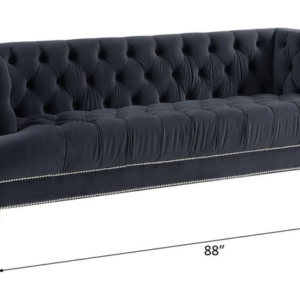 ACME 56460 Ansario Sofa, Charcoal Velvet