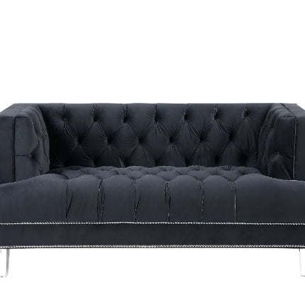 ACME 56461 Ansario Loveseat, Charcoal Velvet