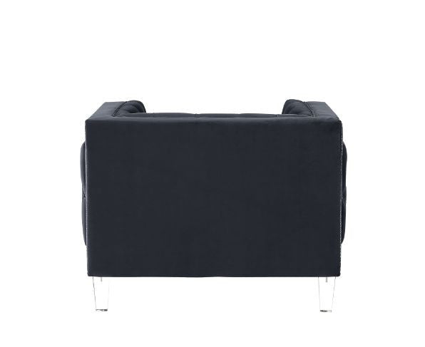 ACME 56462 Ansario Chair, Charcoal Velvet