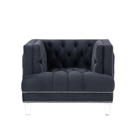 ACME 56462 Ansario Chair, Charcoal Velvet