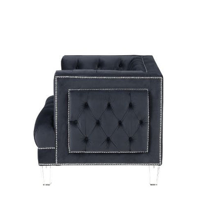 ACME 56462 Ansario Chair, Charcoal Velvet