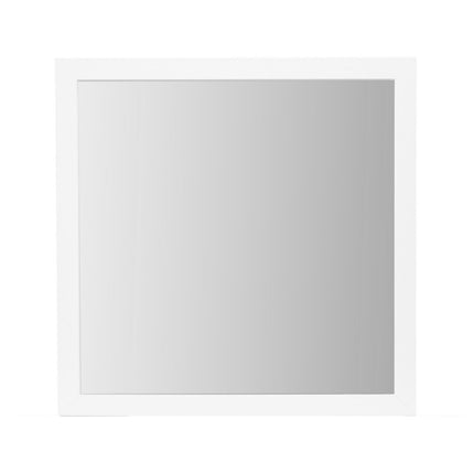 40" White Wood Square Dresser Mount Framed Mirror HomeRoots