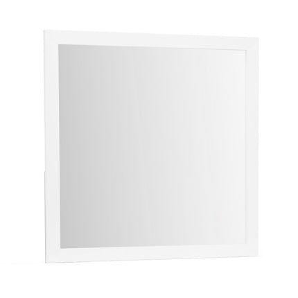 40" White Wood Square Dresser Mount Framed Mirror HomeRoots