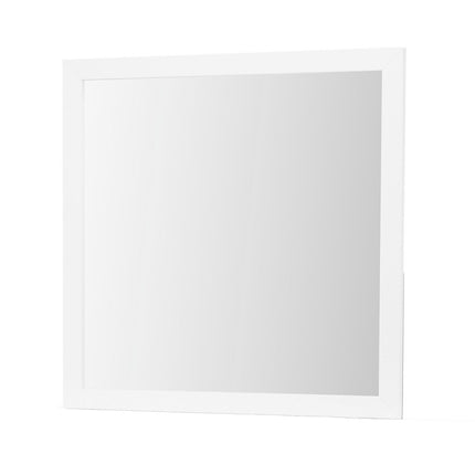 40" White Wood Square Dresser Mount Framed Mirror HomeRoots