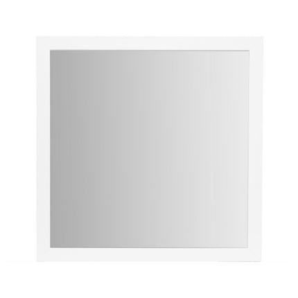40" White Wood Square Dresser Mount Framed Mirror HomeRoots