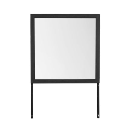 40" Gray Square Wood Framed Accent Mirror HomeRoots