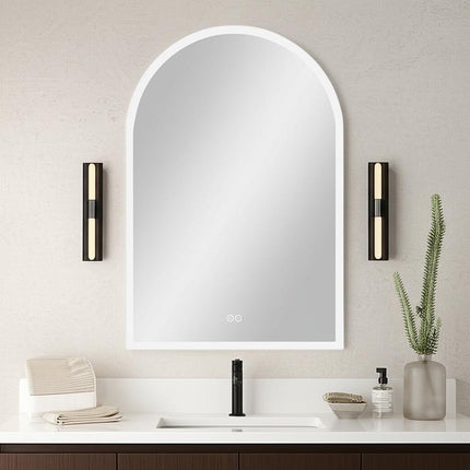 38" Clear Arch Unframed LED Lighted Bathroom Vanity Mirror