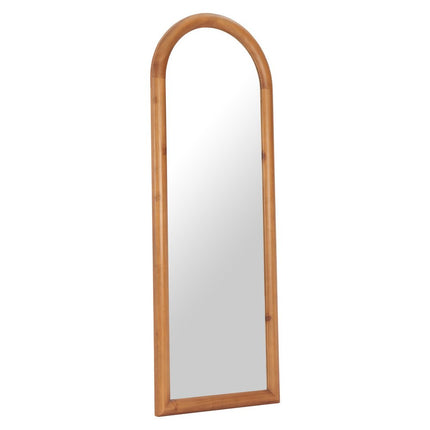 66" Natural Solid Wood Arch Framed Full Length Mirror HomeRoots
