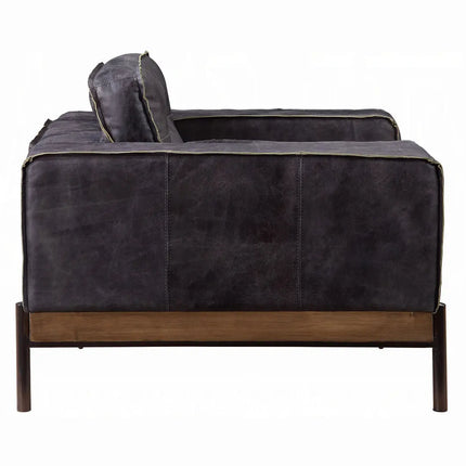 ACME 56505 Silchester Sofa, Antique Ebony Top Grain Leather ACME Furniture