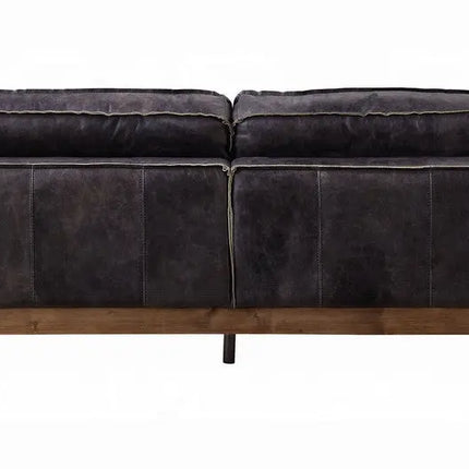 ACME 56505 Silchester Sofa, Antique Ebony Top Grain Leather ACME Furniture