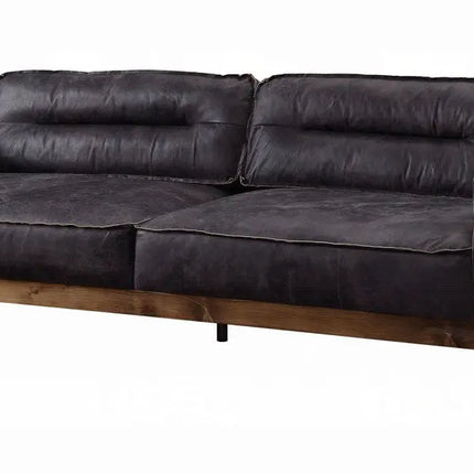 ACME 56505 Silchester Sofa, Antique Ebony Top Grain Leather ACME Furniture