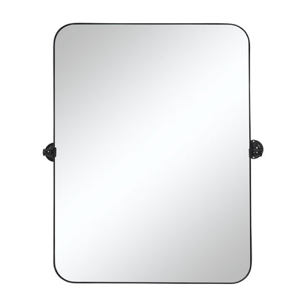 36" Black Metal Tilting Framed Accent Mirror HomeRoots