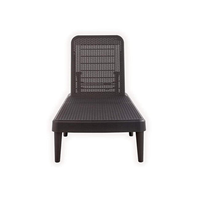 75" Brown Heavy Duty Plastic Outdoor Stacking Chaise Lounge HomeRoots
