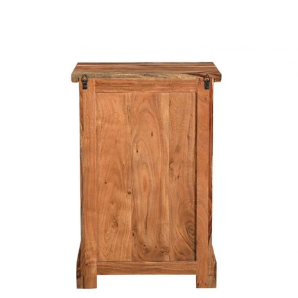 30" Natural Solid Wood Three Drawers Filing Cabinet HomeRoots